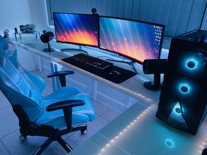 Glass Desks for gaming with Amazing RGB lights built in 